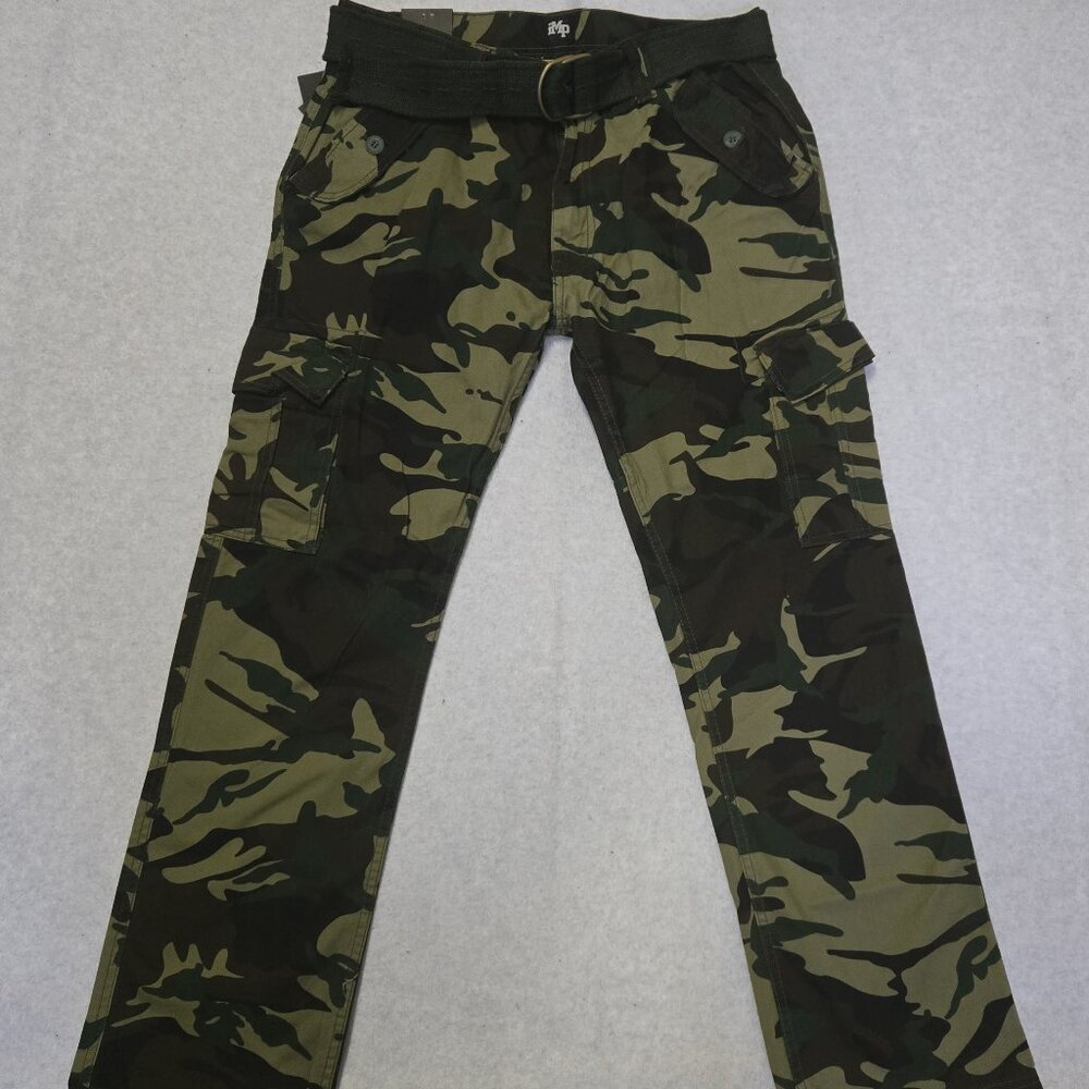 Imperious Casual Military Army Camo Cargo Combat Pants 34x32 Olive